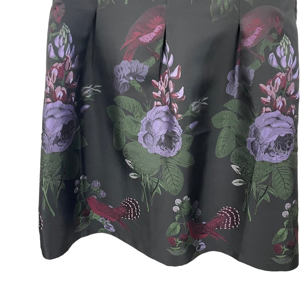 NWT - rsvp Talbots Black Floral A-Line Dress with Purple and Marion Accents - 1 - Picture 5 of 9
